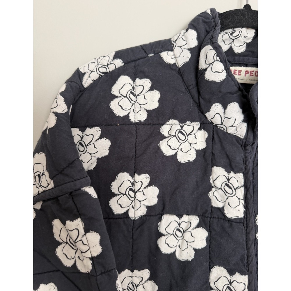 Free People Chloe Floral Quilted Jacket Night Blooms Women's Size Small - Picture 7 of 13